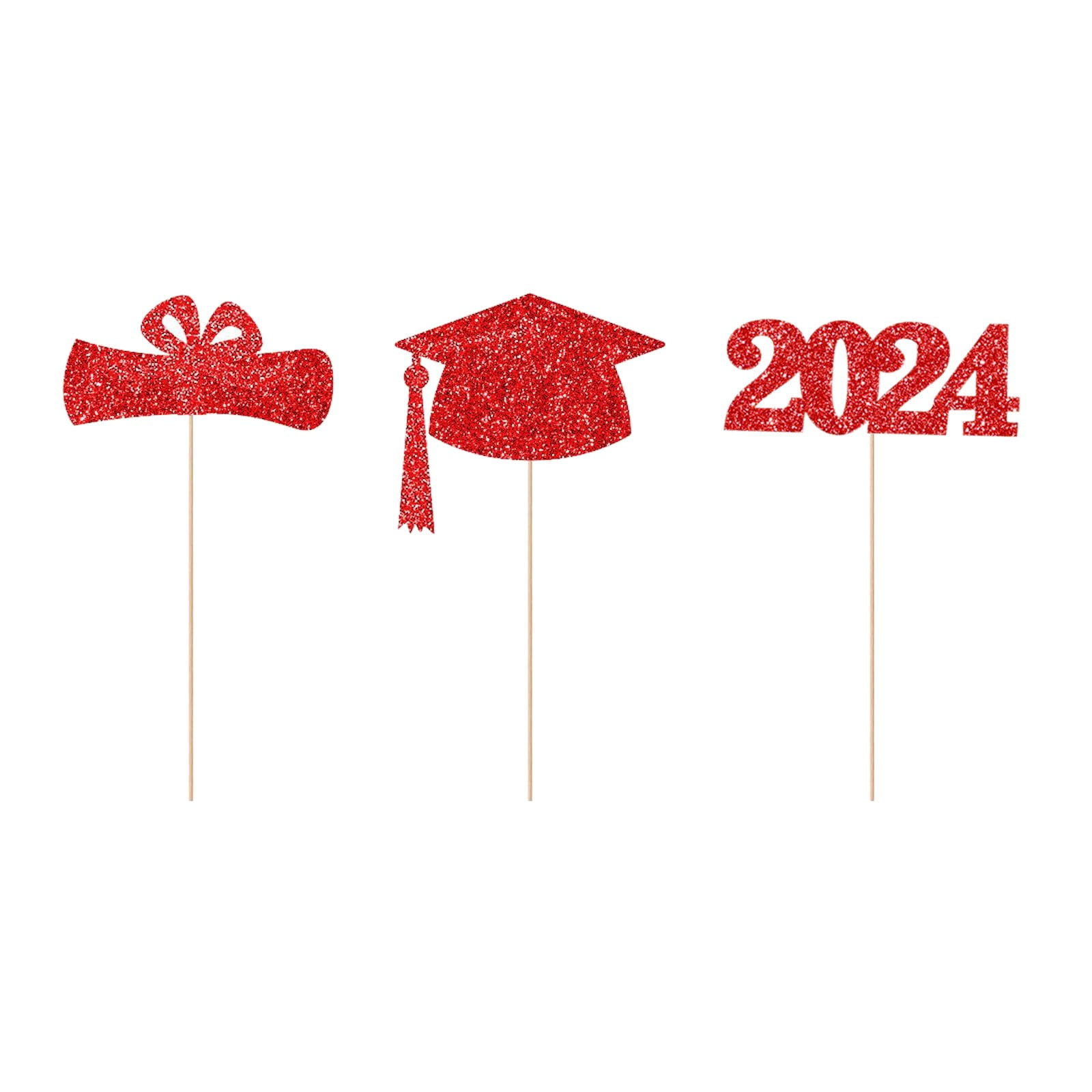 Kiteky Party Balloon, Graduation Vase Insert Decoration Props Red, 3