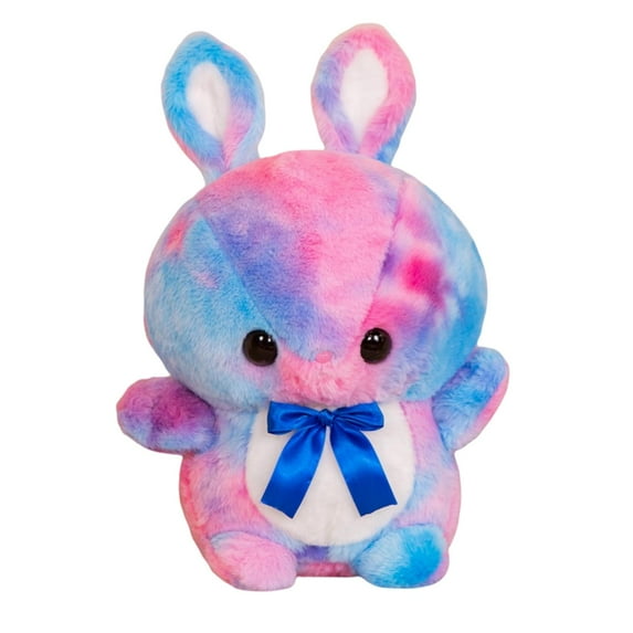 Kitem 35/45/55cm Rainbow Rabbit Doll PP Cotton Filled Soft Lovely Doll Pillow Creative Sofa Ornament Sleeping Accompany Stuffed Animal Bunny Plush Doll Toy Birthday Gift