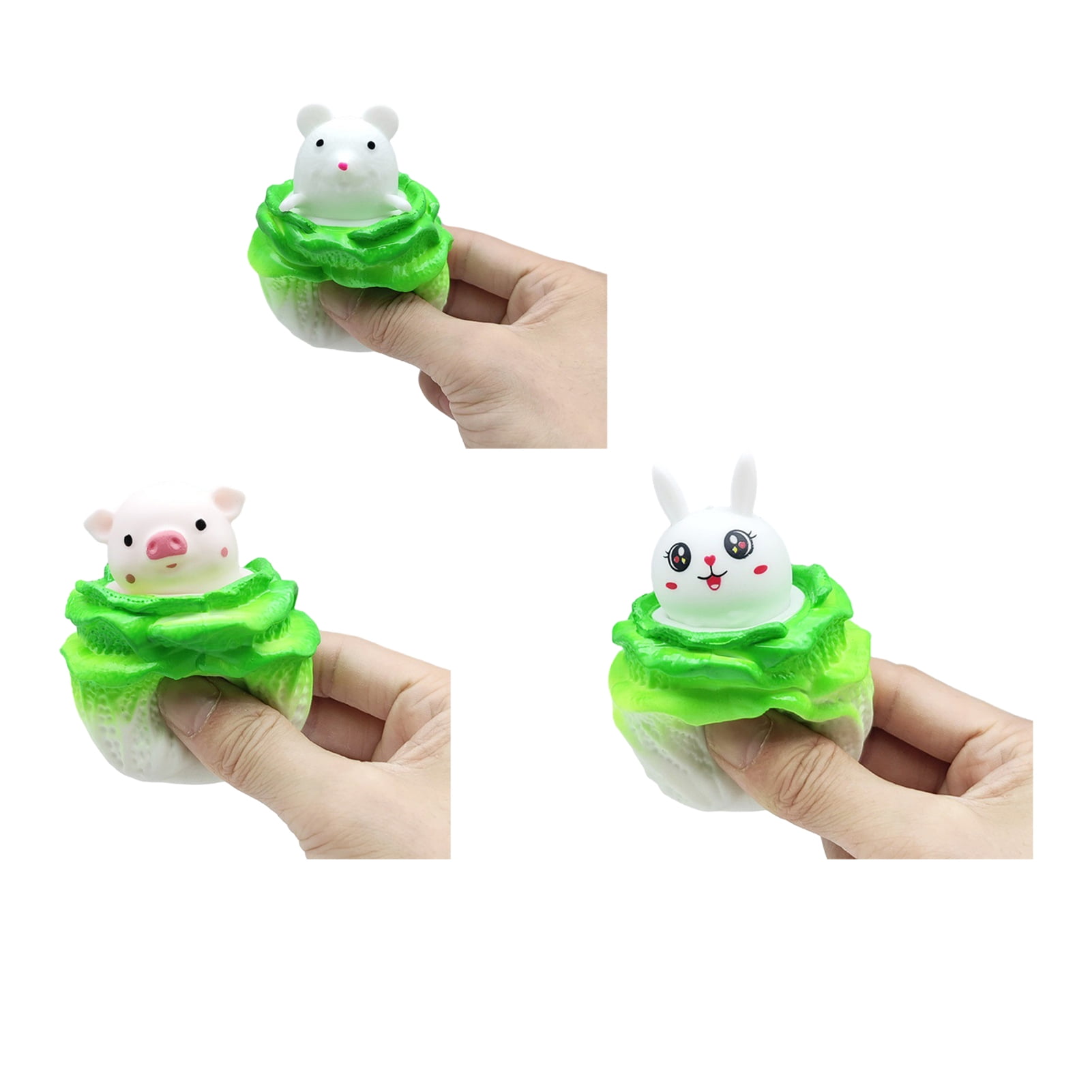 Kitem Squeeze Fidget Toy Cartoon Cabbage Pig/Rat/Rabbit Doll Soft TPR ...