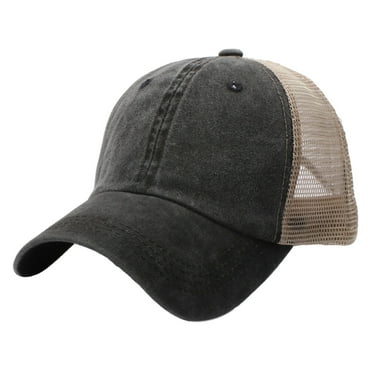 Kitem Unisex Baseball Hat Hollow Mesh Breathable Adjustable Contrast Color Lightweight Sun Protection Anti-UV Decorative Lady Outdoor Travel Hat