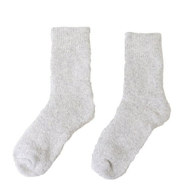 Kitem Winter Women Solid Color Thicken Thermal Warm Middle Tube Soft Woolen Socks