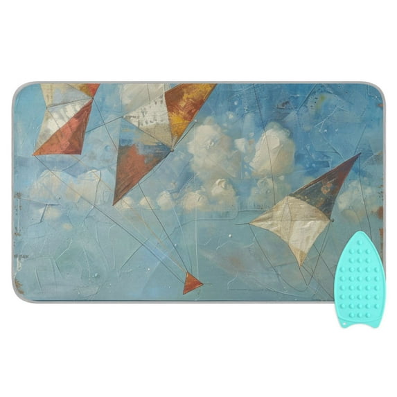 Kites Blue Ironing Board Covers Heat Resistant Ironing Pad Mat Portable for Travel Washer Dryer Table