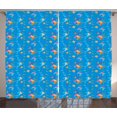 thumbnail image 1 of Ambesonne Kites Curtains 2 Panel Set, Vibrant Toned Flying Kite, 108" x 84", Multicolor, 1 of 3