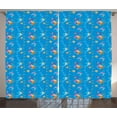 thumbnail image 1 of Ambesonne Kites Curtains 2 Panel Set, Vibrant Toned Flying Kite, 108" x 90", Multicolor, 1 of 3