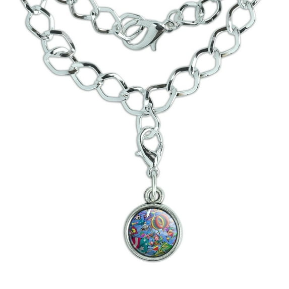Kites Flying Riding The Wind Silver Plated Bracelet with Antiqued Charm