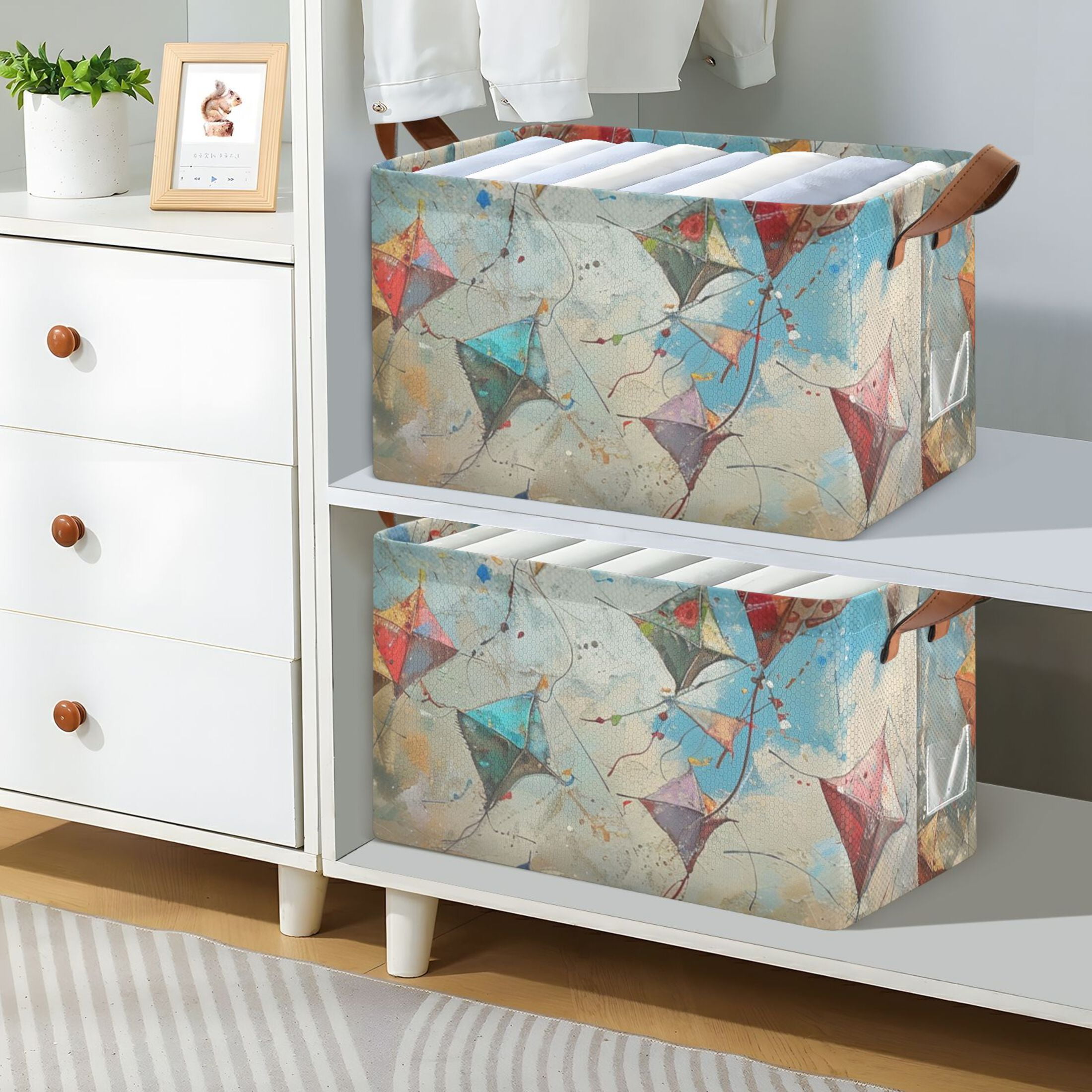 Kites Foldable Storage Large Fabric Storage Baskets Organizer Storage ...
