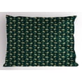 thumbnail image 1 of Kites Pillow Sham, Ornamental Kites Background Air Toy Hovering in Wind Illustration, Decorative Standard Queen Size Printed Pillowcase, 30 X 20 Inches, Hunter Green Pale Yellow Coral, by Ambesonne, 1 of 2