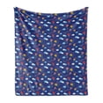 thumbnail image 1 of Kites Soft Flannel Fleece Throw Blanket, Tribal Motifs Kites with Eye Summer Toy with Themes Illustration, Cozy Plush for Indoor and Outdoor Use, 50" x 60", Multicolor, by Ambesonne, 1 of 6