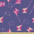 thumbnail image 1 of Kites Upholstery Fabric by the Yard, Pink Tone Kites Pattern with Geometric Lines and Ribbons Summer Season Design, Decorative Fabric for DIY and Home Accents, 5 Yards, Multicolor by Ambesonne, 1 of 4
