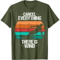 thumbnail image 1 of Kitesurf Kiteboarder Vintage Kite Kitesurfing Kiteboarding Unisex T-Shirt for Men Women Kids Toddler,Military Green Color,Size YL, 1 of 5