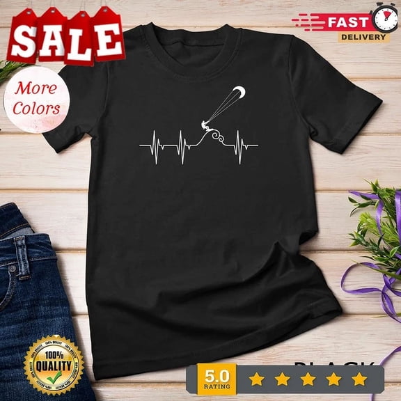 Kitesurfer Heartbeat Kiteboard Kite Surfing Kiteboarding