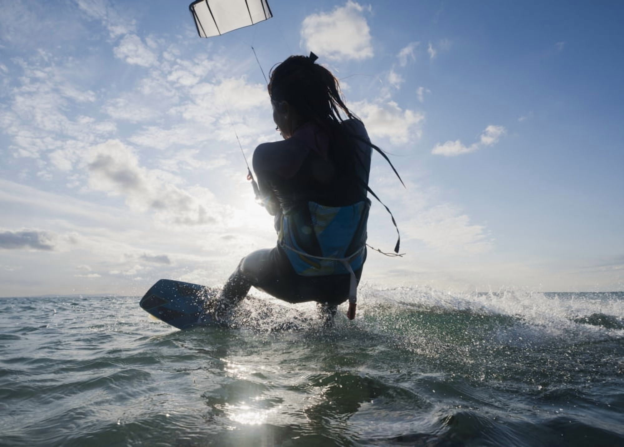 Kitesurfing Tarifa Cadiz Andalusia Spain Canvas Art - Ben Welsh Design Pics (18 x 13)