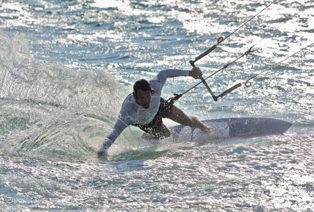 Kitesurfing Tarifa Cadiz Andalusia Spain Canvas Art - Ben Welsh Design Pics (36 x 24)
