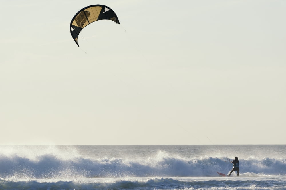 Kitesurfing Tarifa Cadiz Andalusia Spain Canvas Art - Ben Welsh Design Pics (38 x 24)