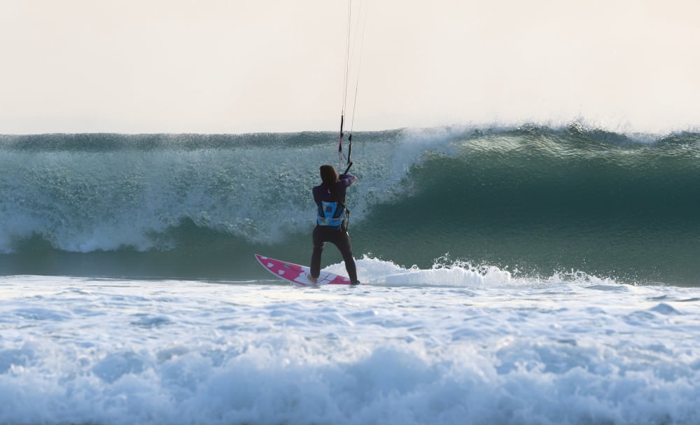 Kitesurfing Tarifa Cadiz Andalusia Spain Canvas Art - Ben Welsh Design Pics (38 x 24)