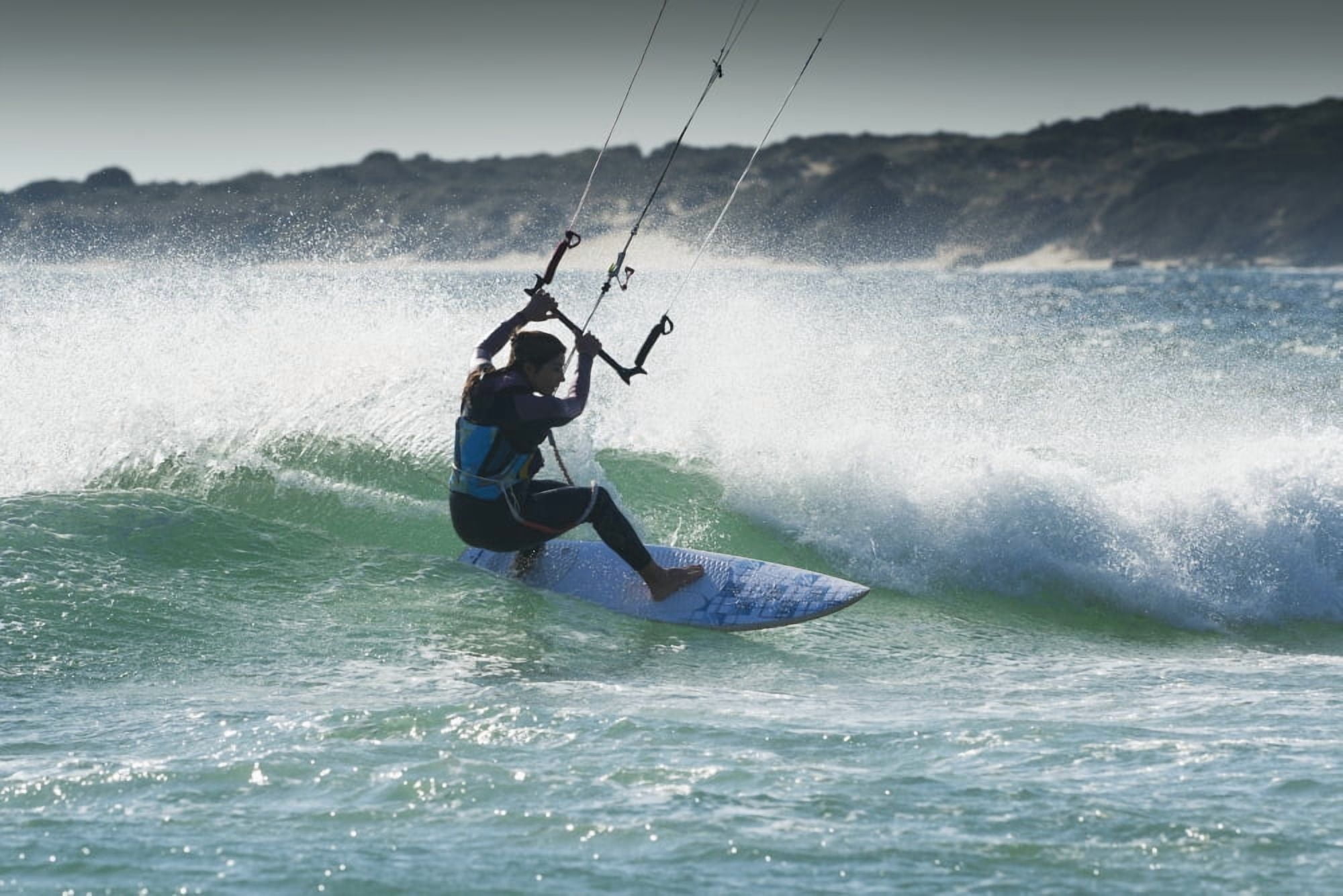 Kitesurfing Tarifa Cadiz Andalusia Spain Canvas Art - Ben Welsh Design Pics (38 x 24)