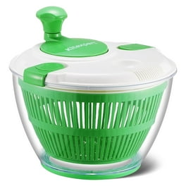 BINO | Salad Spinner - 2.6 Qt | Small Manual Lettuce Spinner with Built-in  Draining System | Salad Spinner, Colander, and Water Pitcher in One | Fruit