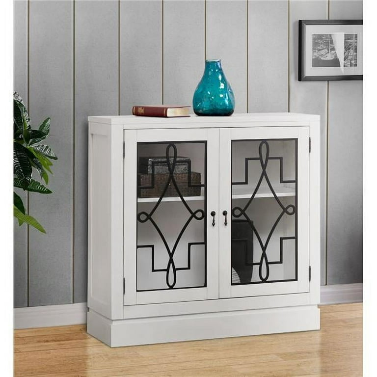 Kith Furniture 36 200 36 x 36 x 15 in. OS Home Office Off White Modern Two Door Accent Cabinet Cream