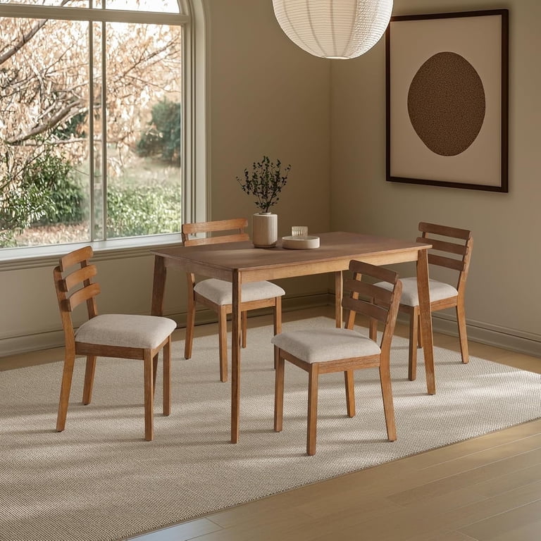 KithKasa Rectangular Dining Table Set for 4 , Kitchen Table and