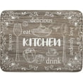 thumbnail image 1 of Kithchen Cooking Dish Drying Mat for Kitchen Counter 18x24 Inch Wood Board Absorbent Drying Pad Heat Resistant Dish Drainer Mats Microfiber Reversible Absorbent Dishes Pad for Kitchen Countertop, 1 of 6