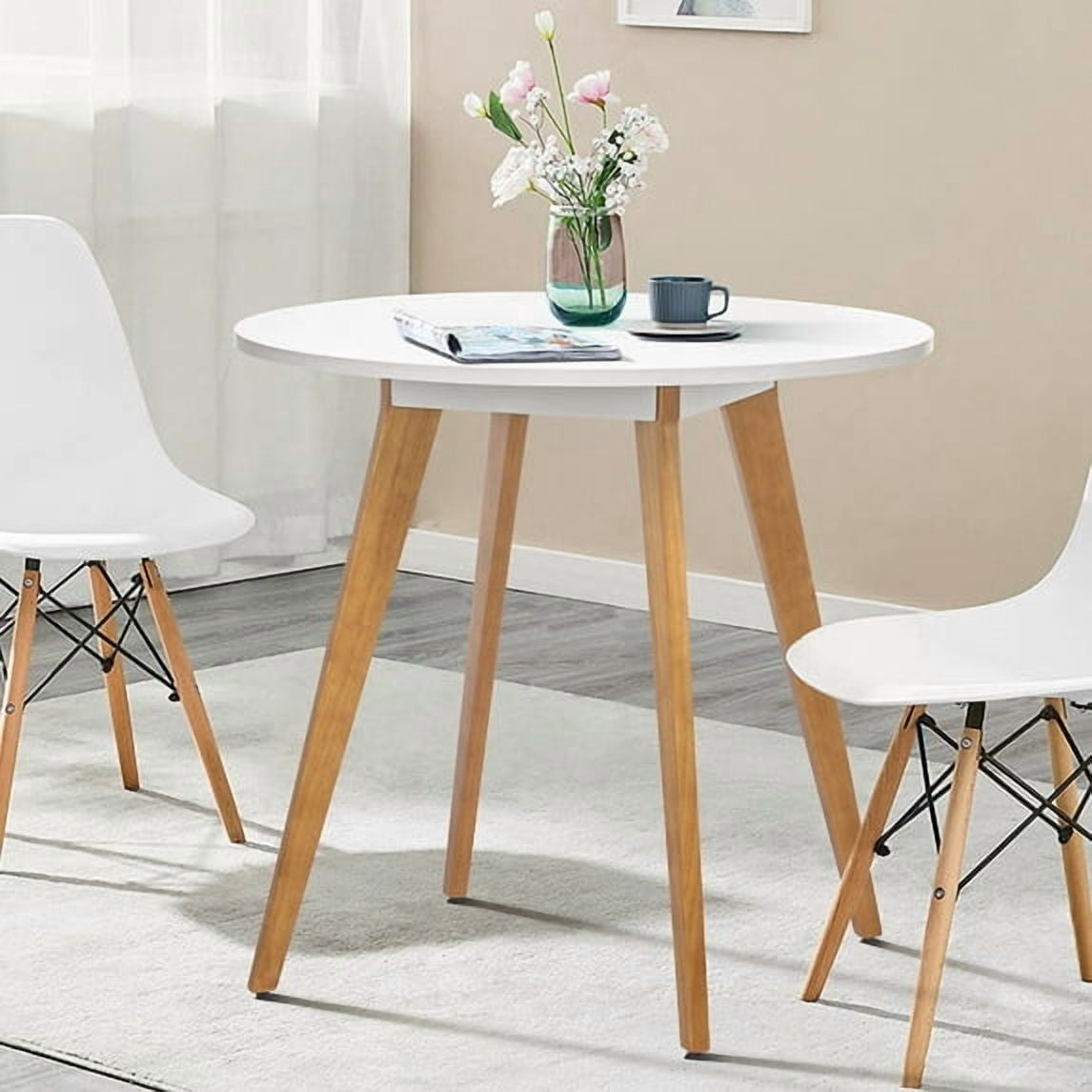 "Kithkasa 31.5"" Wooden Modern Round Dining Table for Kitchen and ...
