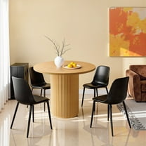 Kithkasa 47in Kitchen Round Dining Table for 4-6, Modern Wooden Kitchen Dining Table, Similar to Medieval Round Dining Table, Restaurant Furniture, Dining Kitchen, Leisure Coffee Table