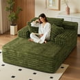 thumbnail image 1 of Kithkasa 67" Chaise Lounge Chair Indoor,Modern Corduroy Upholstered Boneless Sofa Bed with Soft Pillows and Deep Seat,Oversized Cloud Couches for Living Room, Bedroom, No Assembly, Green, 1 of 9