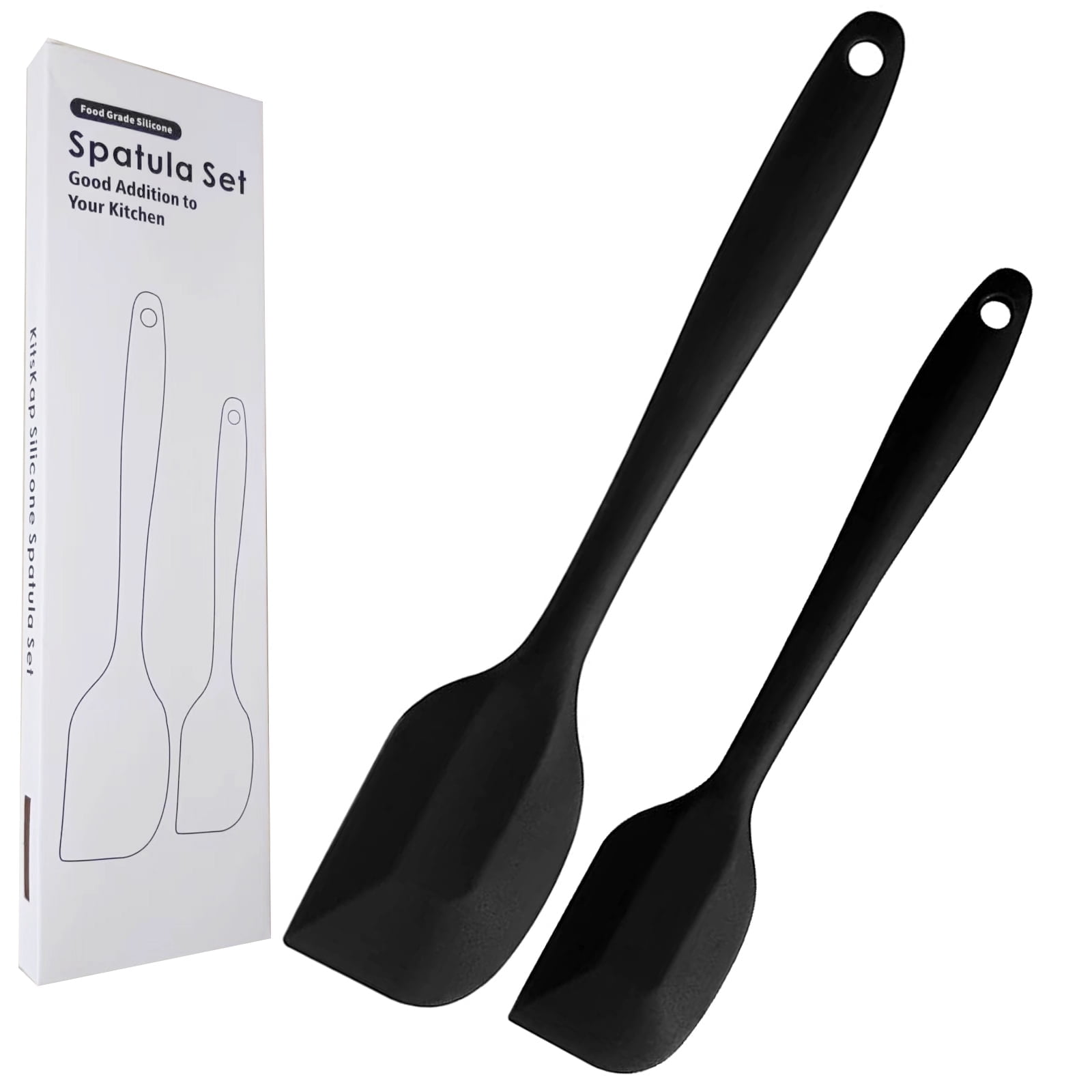 KitsKap Heat Resistant Silicone Spatula Set BPA Free Dishwasher Safe ...