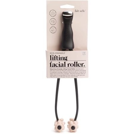 Kitsch 2-in-1 Face Massager & Eye Roller for Puffy Eyes, Black