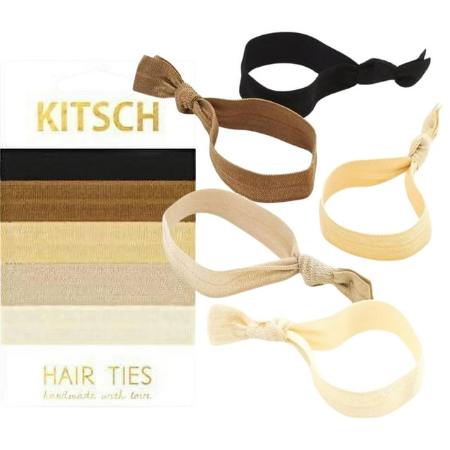 Kitsch 5 Piece Hair Ties Set, Knotted Elastic Hair Ties for Women