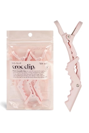 Alligator Clips for Hair - Clips for Styling Sectioning, Hair Tools, 3 Pcs (Pink)
