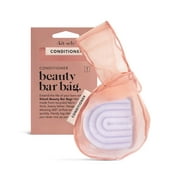 Kitsch Bottle-free Beauty Bar Conditioner Bag, Recycled Mesh Soap Bag, Soap Savers, Coral