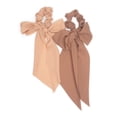 thumbnail image 1 of Kitsch Bow Scrunchies for Hair, Scarf Scrunchies, Scrunchie Bows for Women, 2 Pack (Terra Cotta), 1 of 4