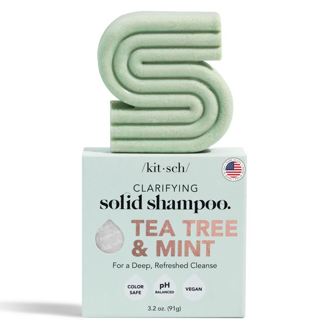 Kitsch Clarifying 2 in 1 Shampoo and Shave Bar with Tea Tree Oil & Mint