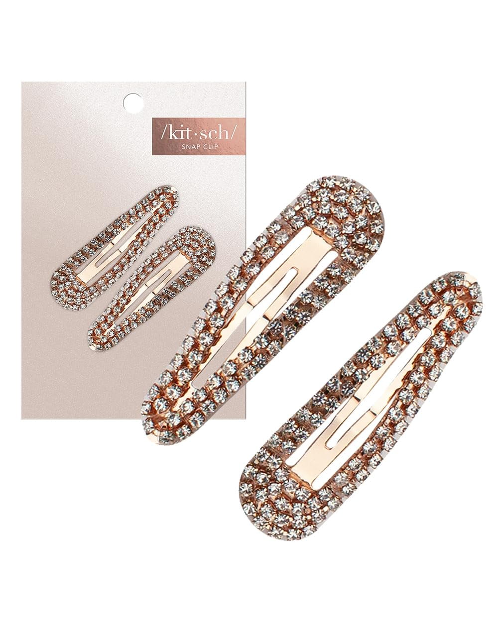 Kitsch Rose Gold Chain Link Hair Clips (Set of 2) Kitsch - Styling Hair Clips Set | Ulta Beauty main image 3