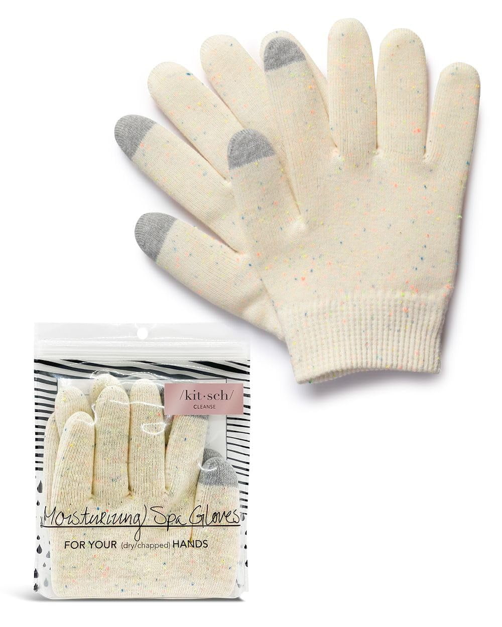 Kitsch Cotton Moisturizing Spa Gloves for Hands for Female Adults, Spa