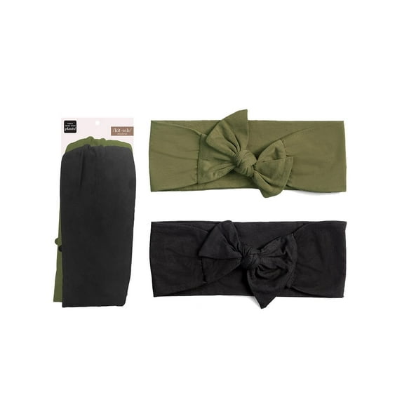 Kitsch Eco-Friendly Adjustable Cotton Headband in Moss Shade