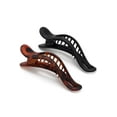 thumbnail image 1 of Kitsch Flat Hair Clips - Flat Claw Clips for Women 2pc Curved (Black&Tort), 1 of 9
