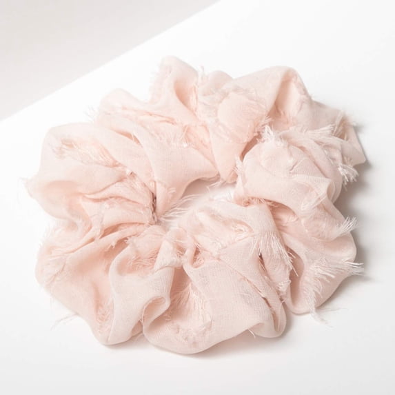 Kitsch Hair Brunch Scrunchie for Women - Ponytail Holder - (Blush Fray)