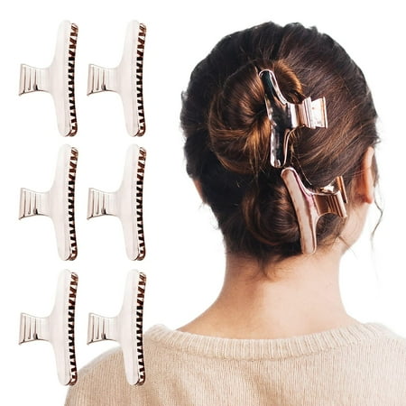 Kitsch Hair Styling Clips, Butterfly Clamps & Pins for Adult, Rose Gold, 6pc