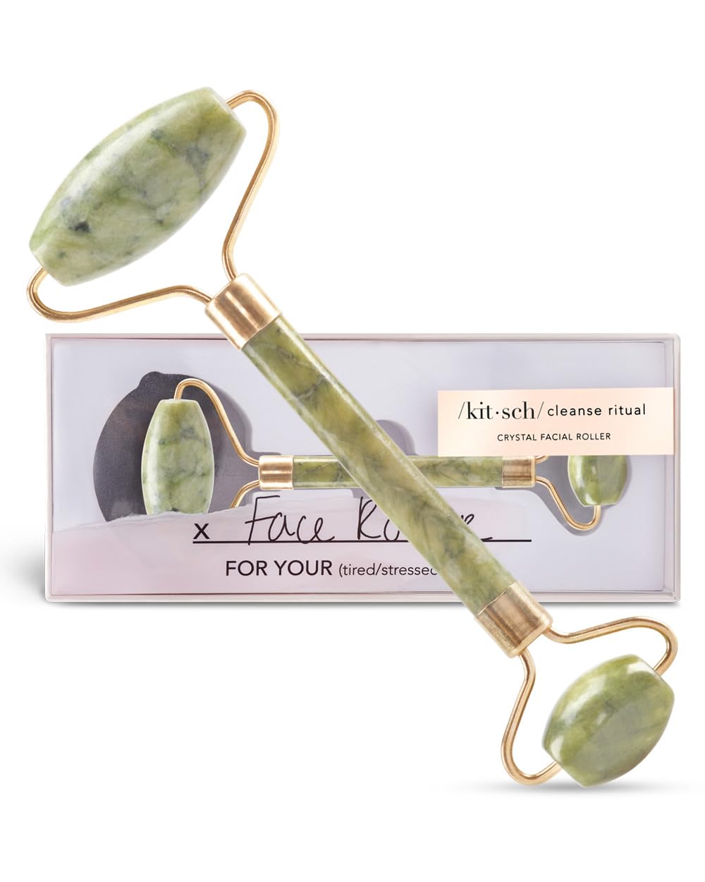 Kitsch Jade Face Roller Anti Aging Skin Care Face Rollers & Eye Roller for Wrinkles and