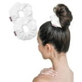 thumbnail image 1 of Kitsch Large Microfiber Hair Scrunchies - Ultra Soft Towel Scrunchie, Hair Ties, 2 Pcs (White), 1 of 10