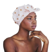 Kitsch Luxury Shower Cap for Women - Waterproof, Reusable Shower Caps (Blush Dot)