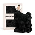 thumbnail image 1 of Kitsch Satin Sleep Scrunchies 5 Piece Set, Recycled Material, Black, 1 of 6
