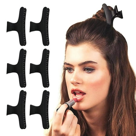 Kitsch Pro Butterfly Hair Clips, Black, 6 Ct