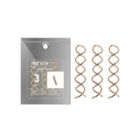Kitsch Pro Spiral Hair Screw, 3 Pcs, Gold