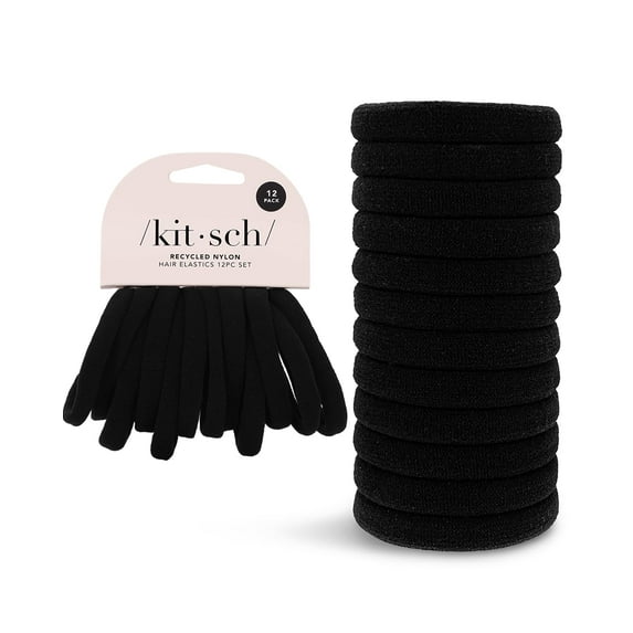 Kitsch Black Hair Ties No Damage