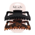 thumbnail image 1 of Kitsch Recycled Plastic Jumbo Claw Clip 2 Count, Tortoise & Black - Eco-Friendly Hair Accessories, 1 of 12