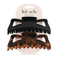 thumbnail image 1 of Kitsch Recycled Plastic Jumbo Classic Claw Clip, 2 Ct, Tortoise & Black, 1 of 12