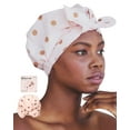 thumbnail image 1 of Kitsch Reusable Plastic Shower Cap, One Size, Blush Dot, 1 of 16